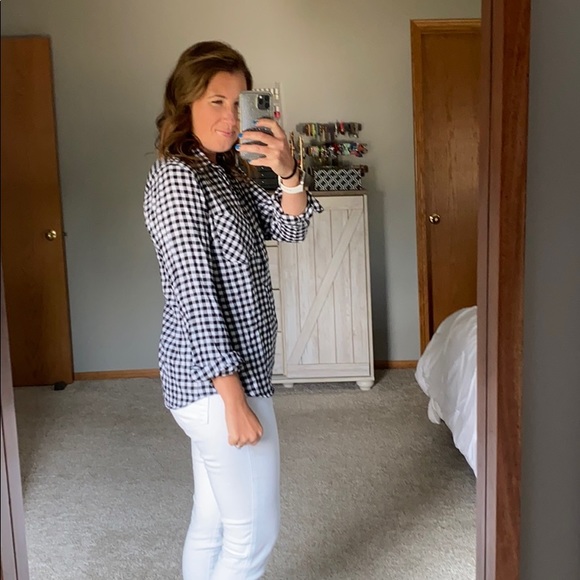 Merona Flannel Gingham Top - Picture 3 of 7